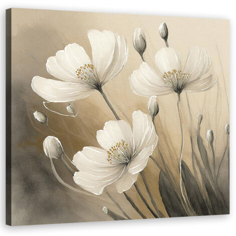 Quadro su tela, Fiori Piante botaniche - 30x30