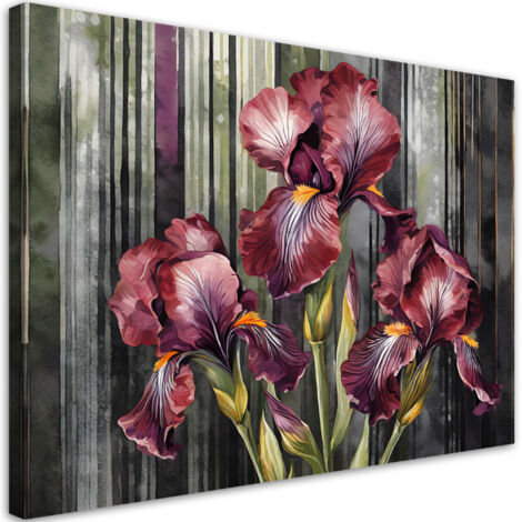 Quadro su tela, Fiori rossi - 100x70
