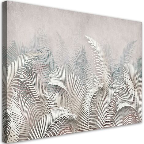 Quadro su tela, Foglie di palma 3D - 90x60