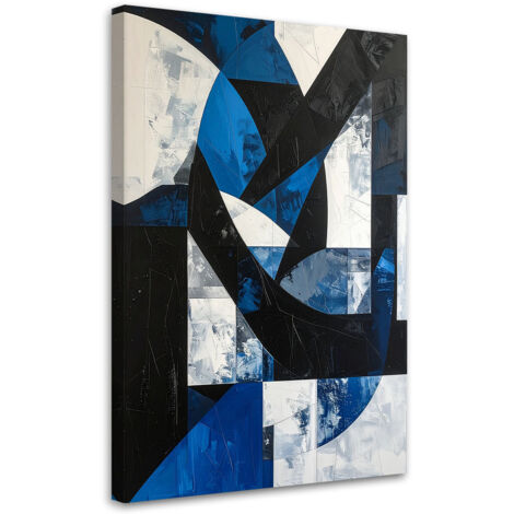Quadro su tela, Forme astratte blu, 20x30