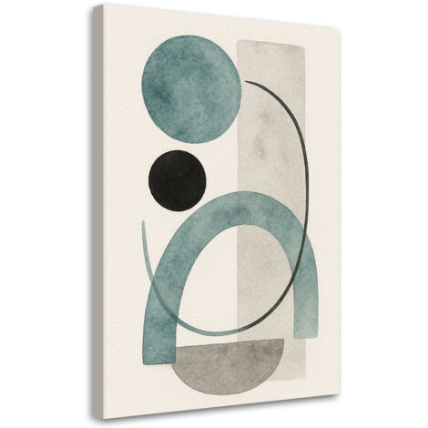 Quadro su tela, Forme geometriche Acquerello - 60x90