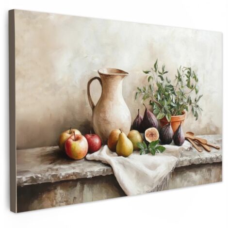 QUADRO SU TELA Frutta - Erbe - Rurale 30x20 cm
