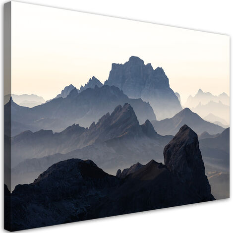Quadro su tela, Il paesaggio roccioso delle montagne - 60x40