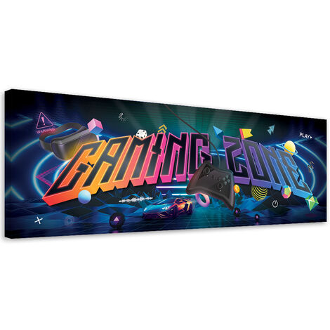 Quadro su tela, Iscrizione della zona di gioco - 90x30