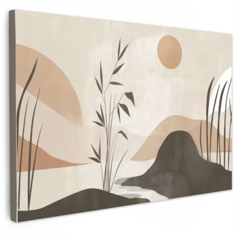 QUADRO SU TELA Japandi - Paesaggio - Beige 30x20 cm