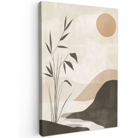QUADRO SU TELA Japandi - Paesaggio - Beige 40x60 cm