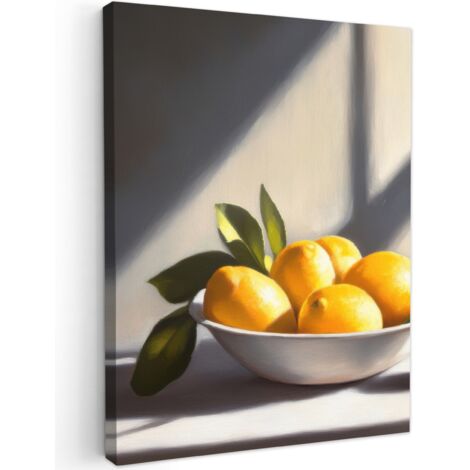 QUADRO SU TELA Limoni - Natura morta - Giallo 60x80 cm