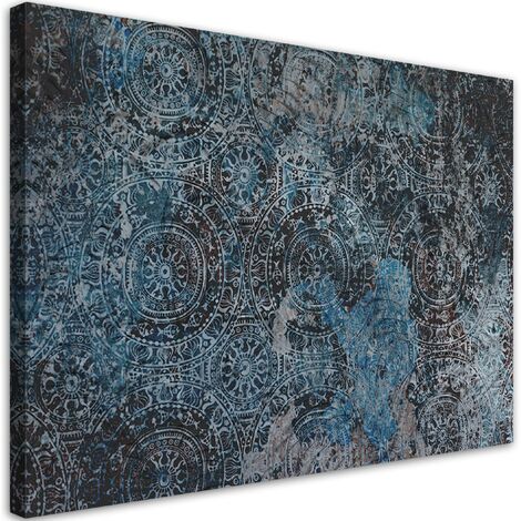 Quadro su tela, Mandala orientale vintage - 120x80
