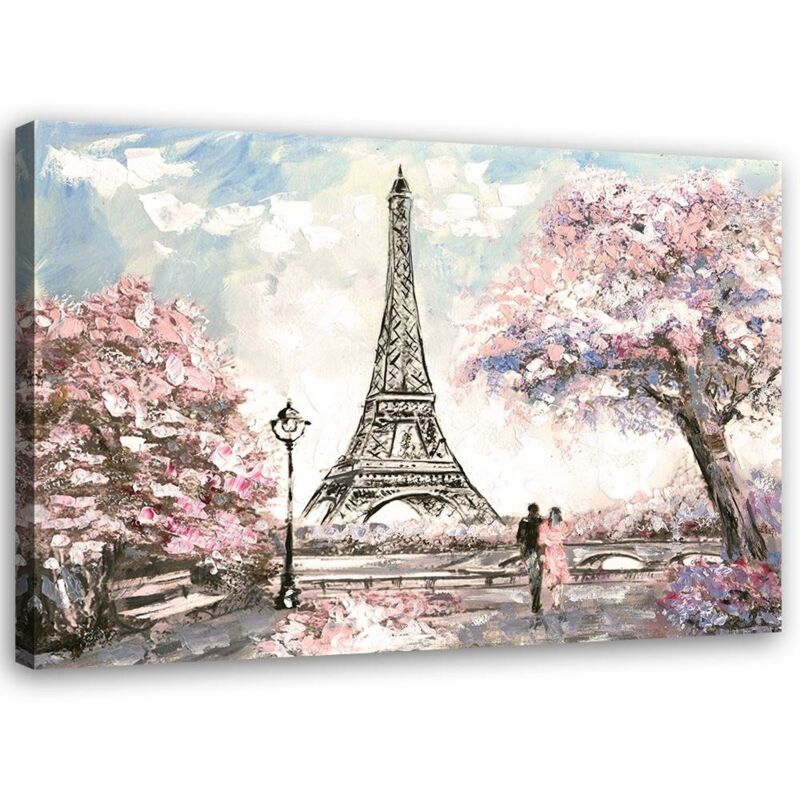 Quadro su tela, mappamondo colorato - 100x70