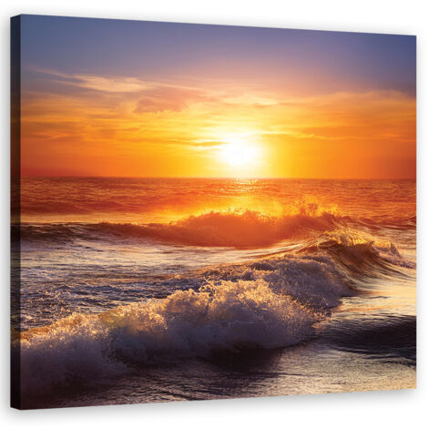 Quadro su tela, Mare Onda Natura - 30x30