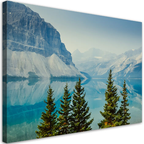 Quadro su tela, Montagne Lake Natura - 90x60