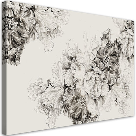 Quadro su tela, Motivo floreale vintage - 90x60