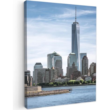 QUADRO SU TELA New York - Statua della Libertà - Acqua 60x80 cm
