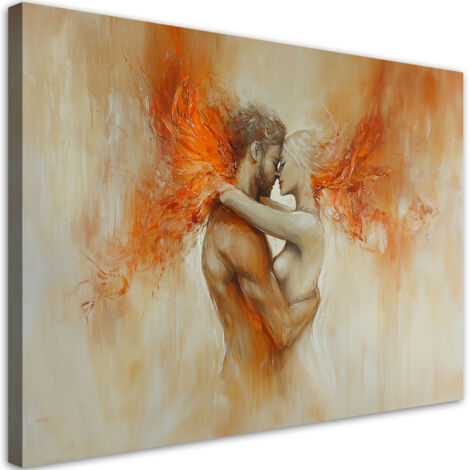 Quadro su tela, Nudo Amanti Beige - 60x40