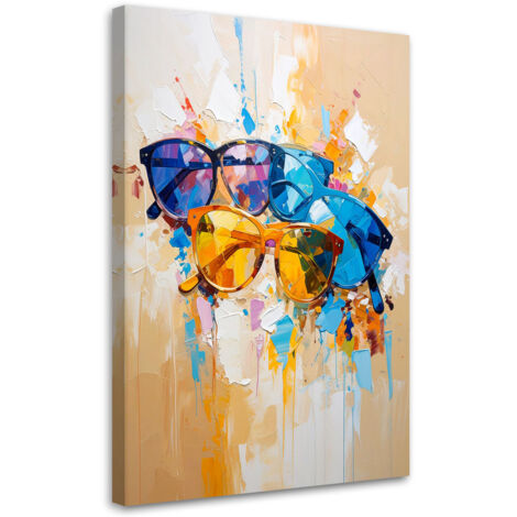 Quadro su tela, Occhiali da sole - 80x120