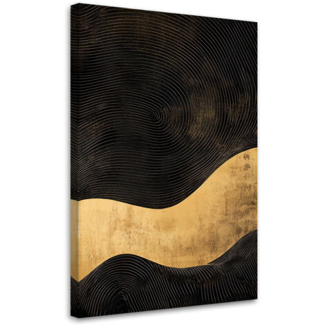 Quadro su tela, Onda astratta Oro Glamour - 40x60