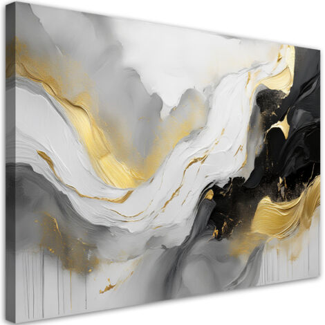 Quadro su tela, Onde astratte Acquerello - 120x80
