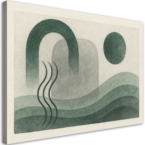 Quadro su tela, Onde astratte Acquerello - 120x80