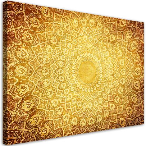 Quadro su tela, Oro Mandala Abstraction - 60x40