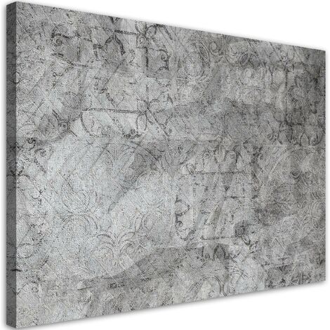 Quadro su tela, Pattern grigio su un muro di cemento - 60x40