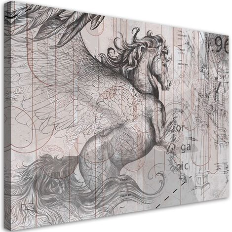 Quadro su tela, Pegas Horse Abstraction - 60x40