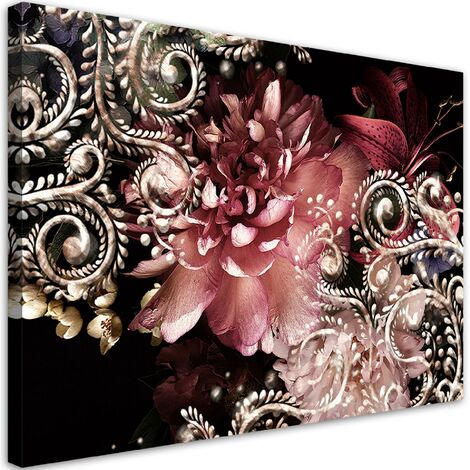 Quadro su tela, Peonia e giglio - 90x60