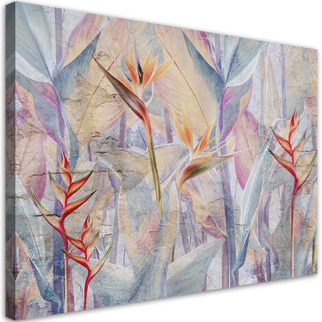 Quadro su tela, Piante pastello - 90x60