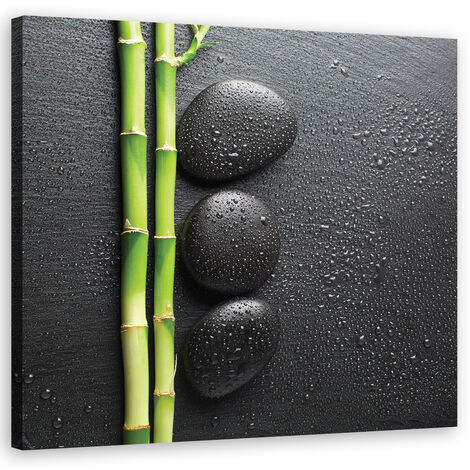 Quadro su tela, Pietre di bambà¹ e zen - 30x30
