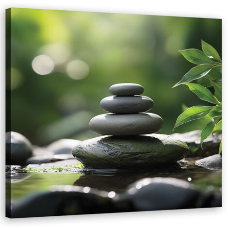 Quadro su tela, Pietre Natura Zen - 40x40