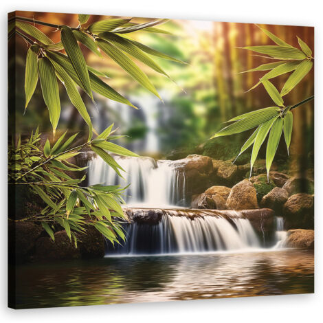 Quadro su tela, Pietre Zen a cascata - 60x60