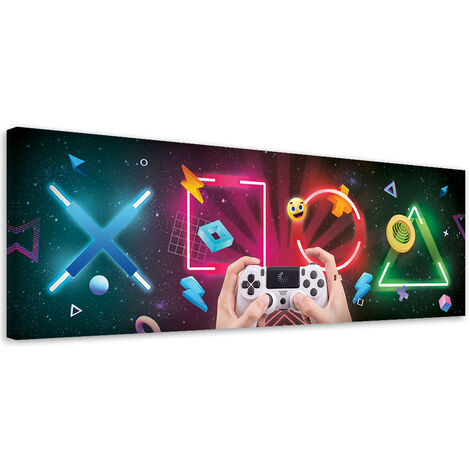 Quadro su tela, Pulsanti e controller di gioco - 120x40