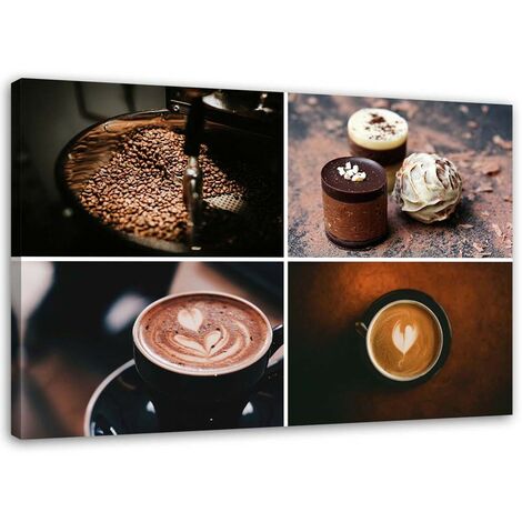 Quadro su tela, Set caffà¨ e dolci - 90x60