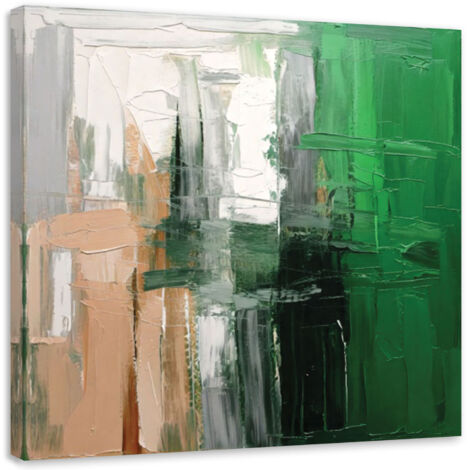 Quadro su tela, Sfondo astratto pastello verde - 50x50