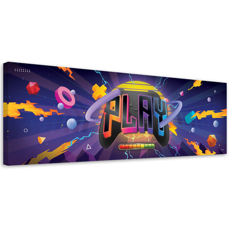 Quadro su tela, Simboli di gioco - 90x30
