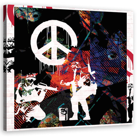 Quadro su tela, Solider Banksy CND - 30x30