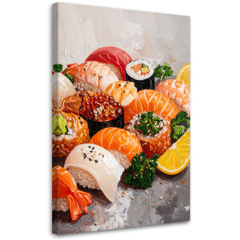 Quadro su tela, Sushi colorato - 60x90