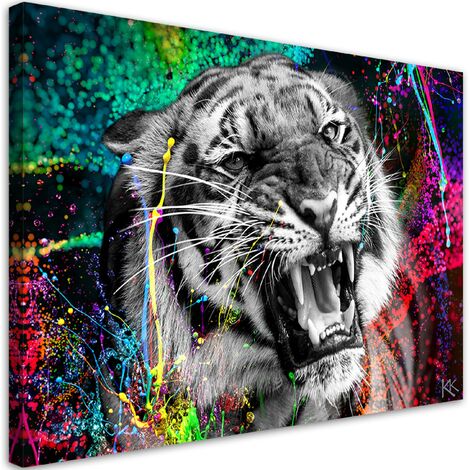 Quadro su tela, Tiger Animal Nature - 100x70