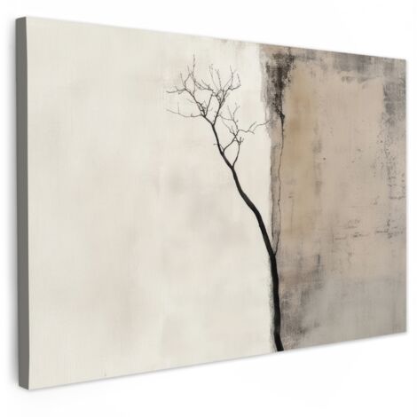 QUADRO SU TELA Wabi sabi - Pianta - Beige 30x20 cm