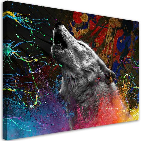 Quadro su tela, Wolf Animal Nature - 60x40