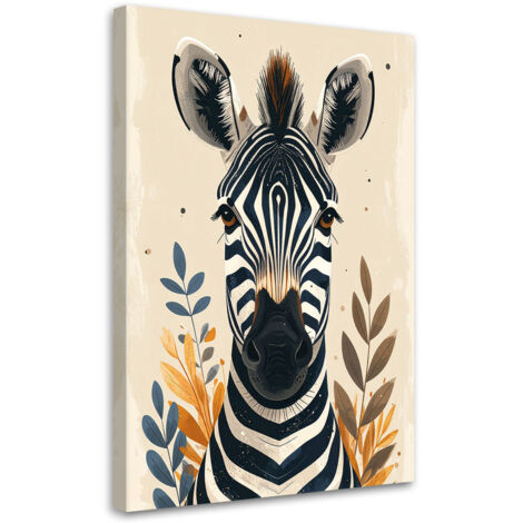 Quadro su tela, Zebra animali safari Africa, 30x45
