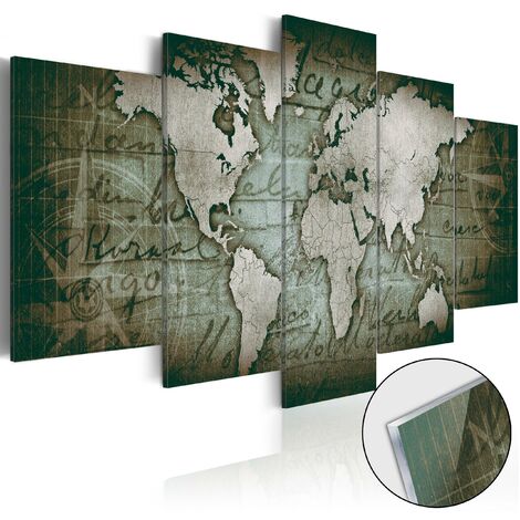 Quadro Su Vetro Acrilico - Acrylic Prints - Bronze Map III 100x50cm Erroi