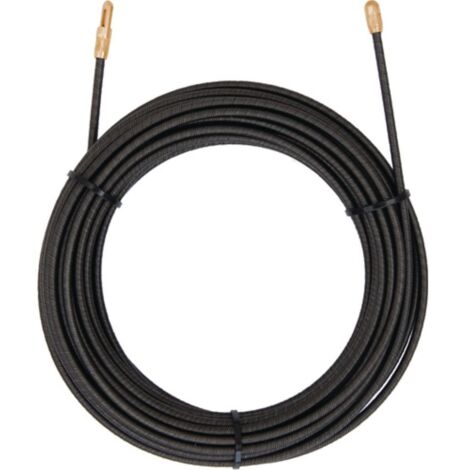 Quadroflex en espiral pull-in total L.20m D.4mm con ojal y cabezal de búsqueda alambre de acero CABERE