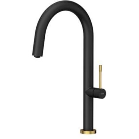 Quadron Haley T Line SteelQ robinet cuisine noir