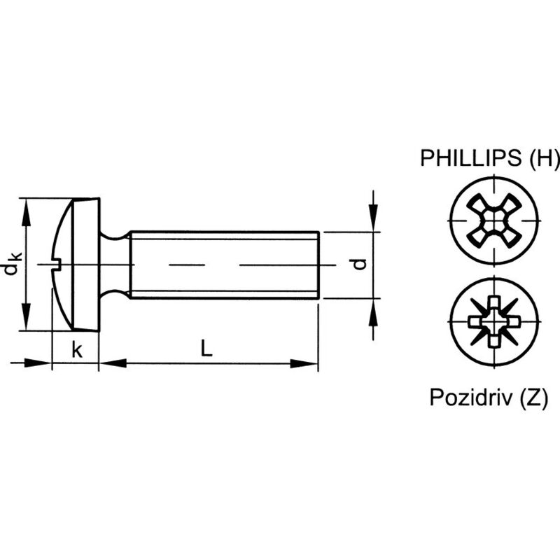 M3X10 Cross rsd Cheese Head Screw bzp (GR-4.8)- you get 100 - Qualfast