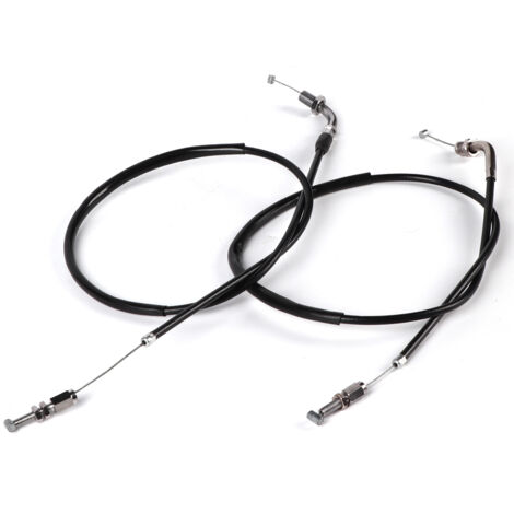 Qualine Motorrad-Ölkabel-Qualität Gaszug-Set für CB350 CL360 CB400 CB550 CB750 FT500 Einfache Installation für den Fahrer: Gummi, Stahl.