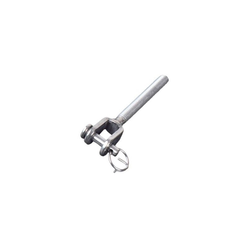 Deco Fer Forge - qualite francaise] - Chape standard fileté M8 pas à droite - Longueur 80mm - Inox 316 - à visser