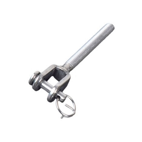 [QUALITE FRANCAISE] - Chape standard fileté M8 pas à gauche - Longueur 80mm - Inox 316 - À visser