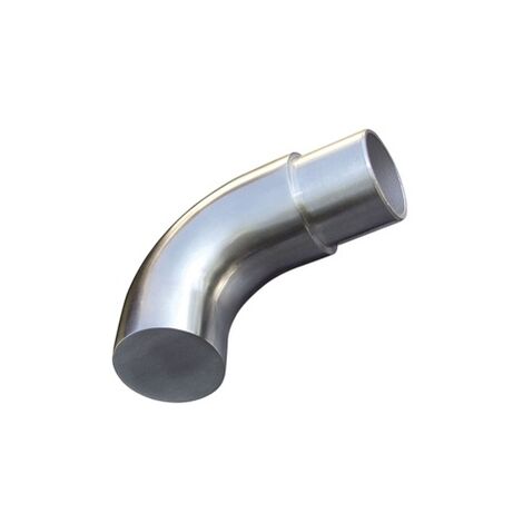 [QUALITE FRANCAISE] - Crosse de finition à 90° pour Tube rond Ø42.4mm - Hauteur 60mm Longueur 30mm - À coller - INOX 304