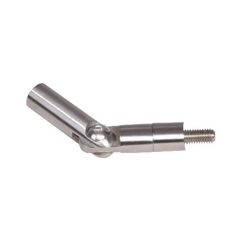 [QUALITE FRANCAISE] - Départ à droite en angle rampant  pour câble Ø4mm Fixation sur tube Ø42,4mm - Longueur 44mm - À visser - Inox 316