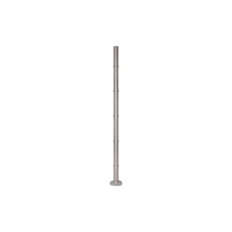 [QUALITE FRANCAISE] - Poteau INTERMEDIAIRE insert pour montage verre - Hauteur 970mm Diamètre 42,4mm - Inox 316